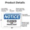Signmission Closed For Private Event OSHA Notice Sign, Aluminum, 10in W x 7in L, 2PK OS-2PACK-NS-A-710-L-10675 - alternate 5